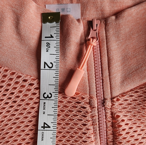 Cali Sport Full Zip Up Mesh Jacket Coral Knit Size Large NWT - Picture 7 of 8